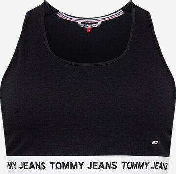 Tommy Jeans CurveTop - crna boja: prednji dio