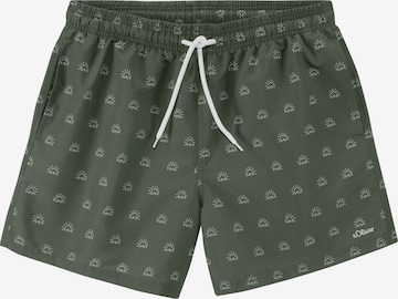 Pantaloncini da bagno di s.Oliver in verde: frontale