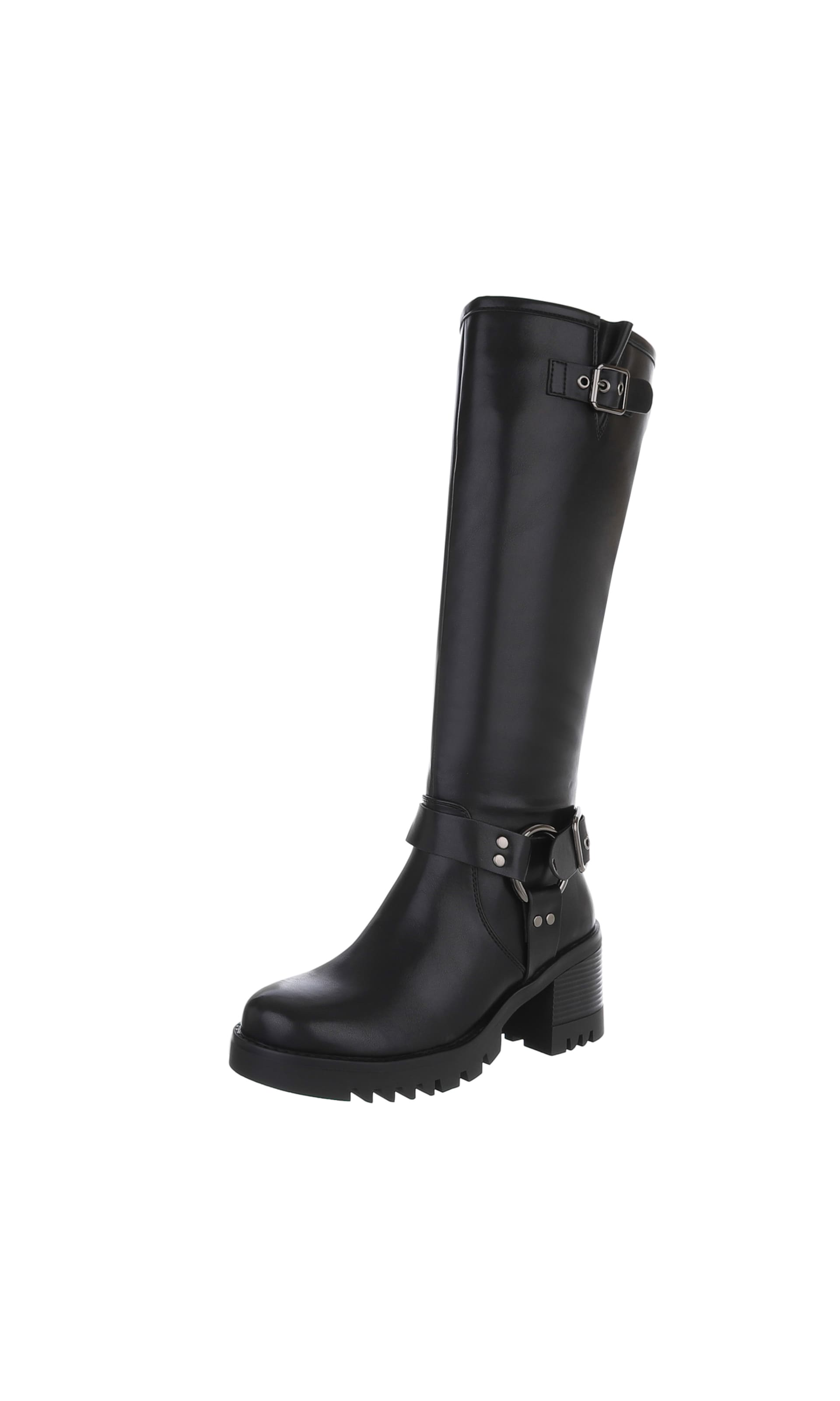 Ital-Design Boots in Black: front