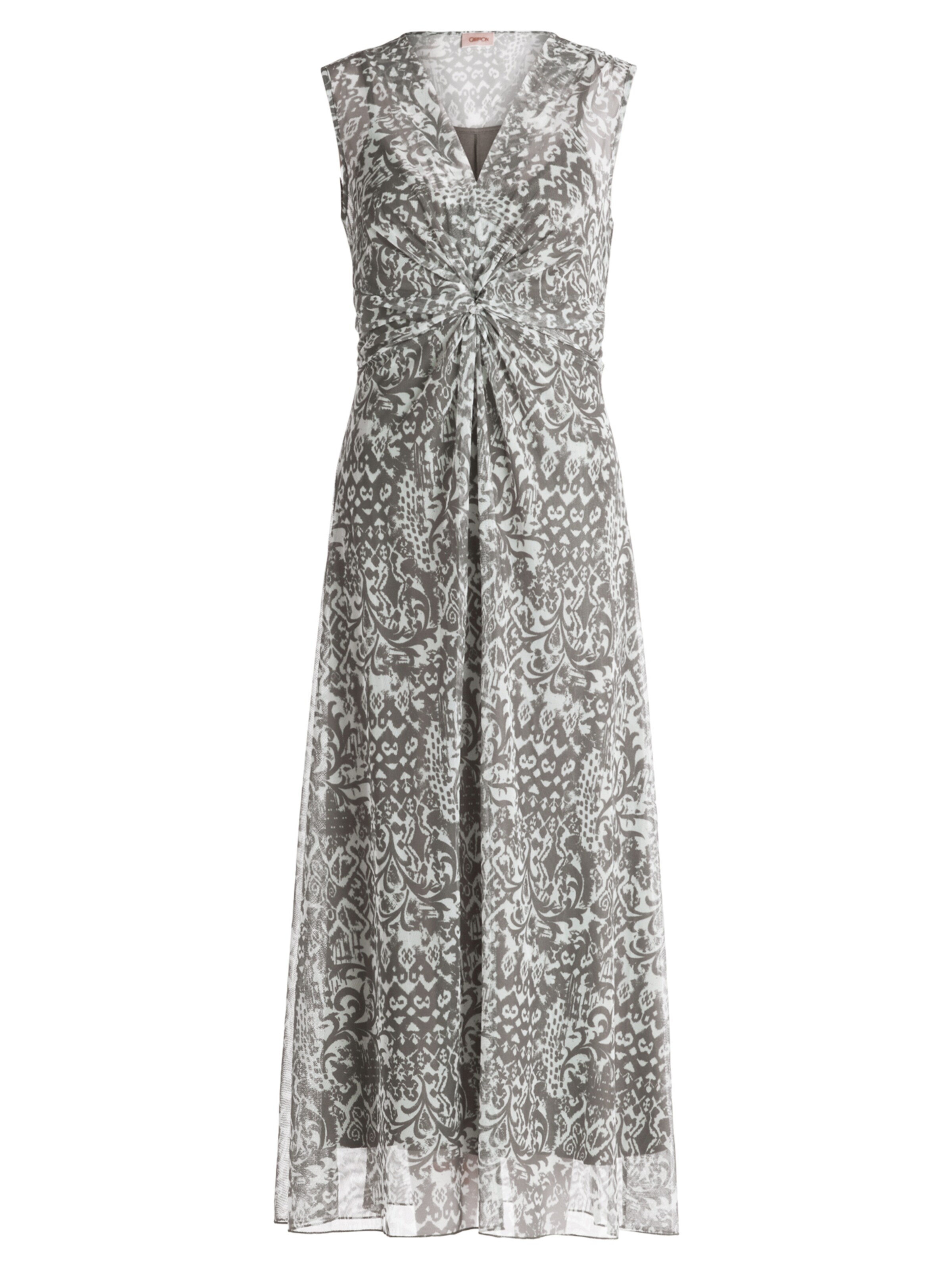 Cartoon Dress in Grey: front