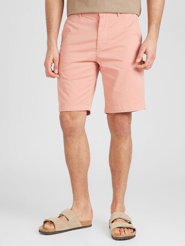 BOSS - Slimfit Calças chino em rosa: frente