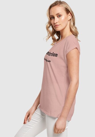 Merchcode T-Shirt 'Amsterdam' in Pink