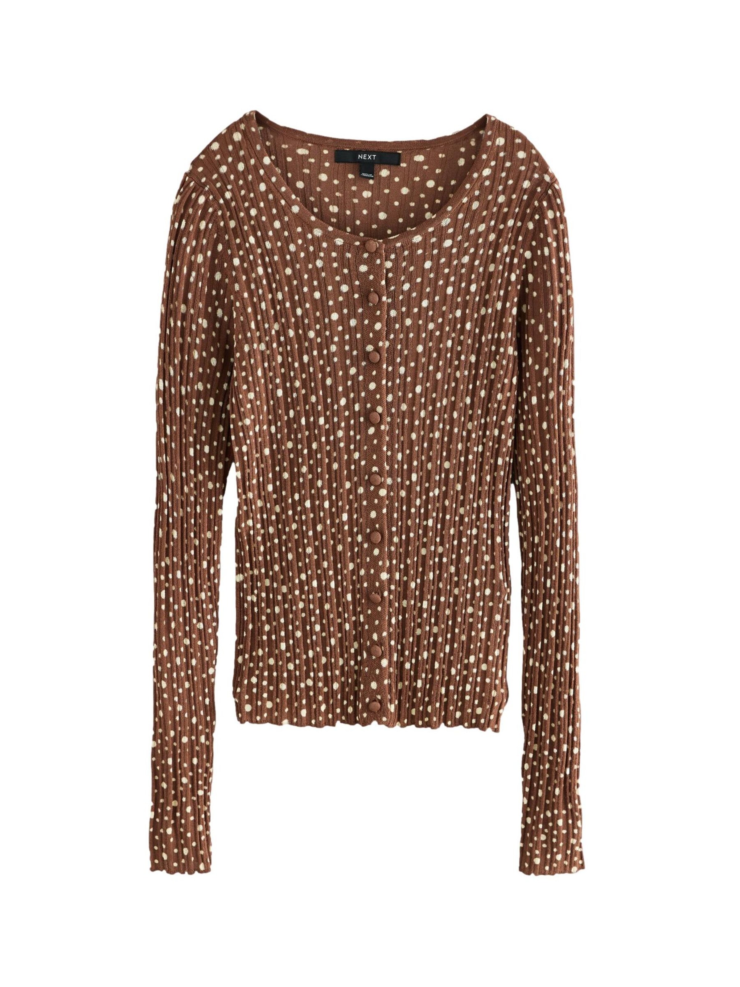 Next Strickjacke in Braun: Vorderseite