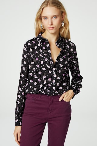 Fabienne Chapot Blouse in Zwart: voorkant