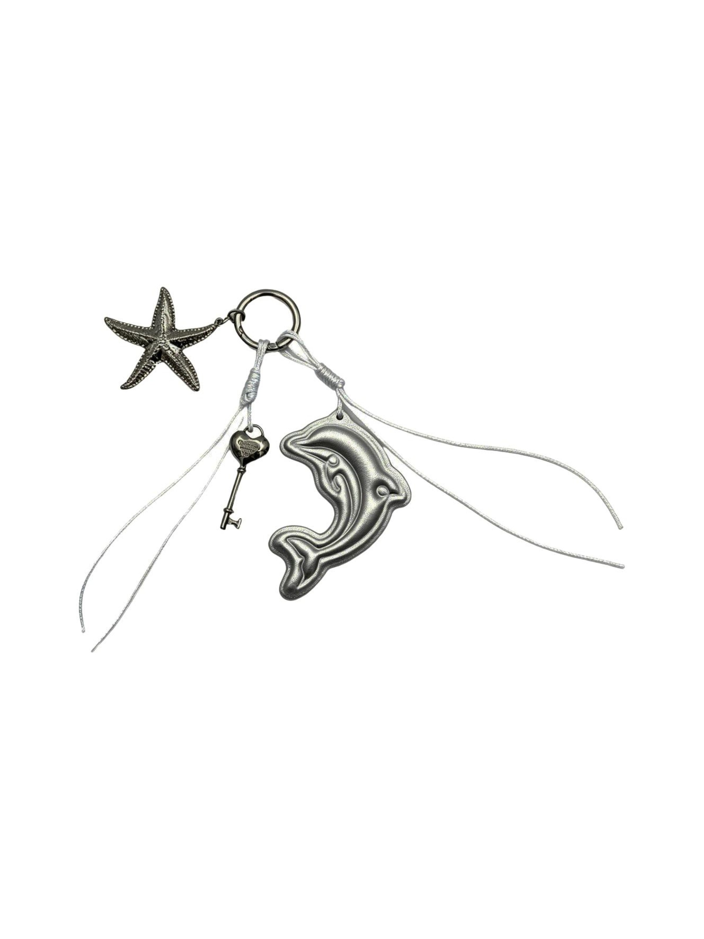 Portachiavi 'Portachiavi Kassandra Delfino Unisex - Poliestere 100%' di Kassandra in argento: frontale