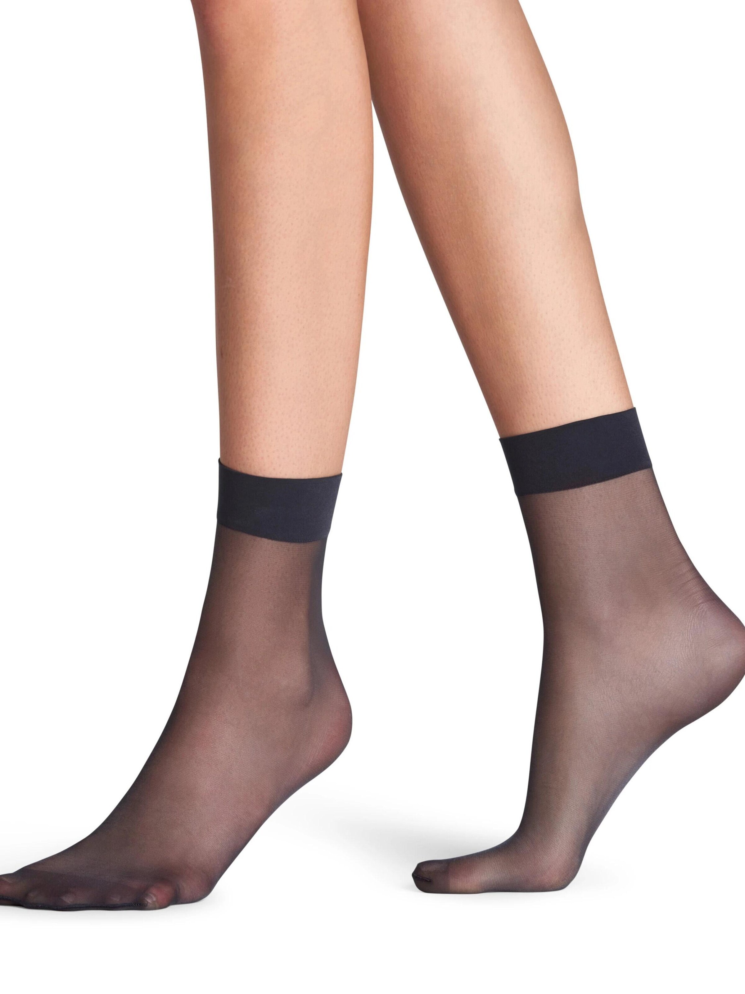 FALKE Socken 'Seidenglatt'‌‌‌ in Grau: Vorderseite