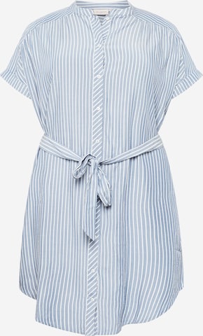 ONLY Carmakoma Shirt Dress in Blue: front