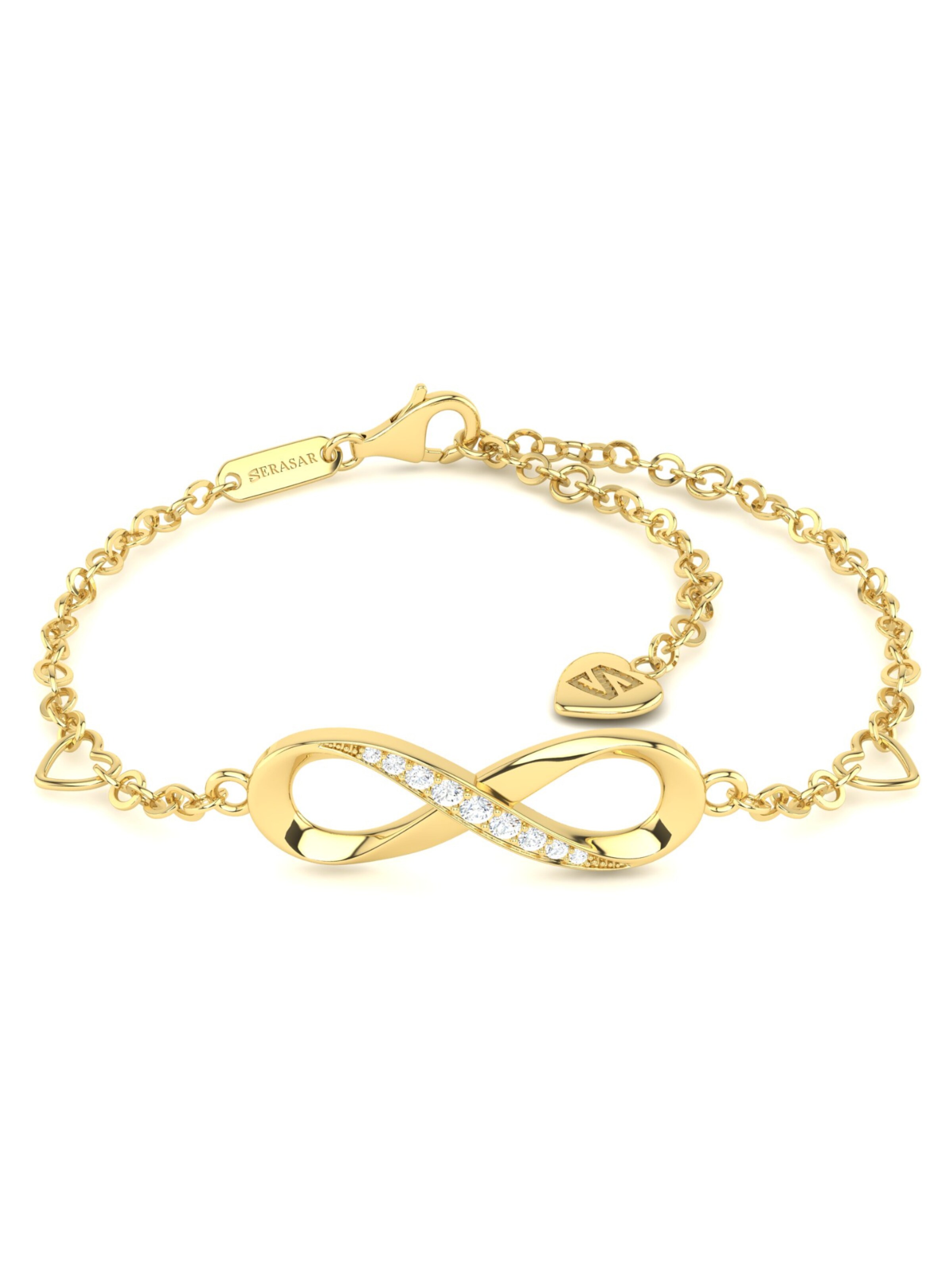SERASAR Armband 'Infinity'‌‌‌‌‌‌‌‌ in Gold: Vorderseite