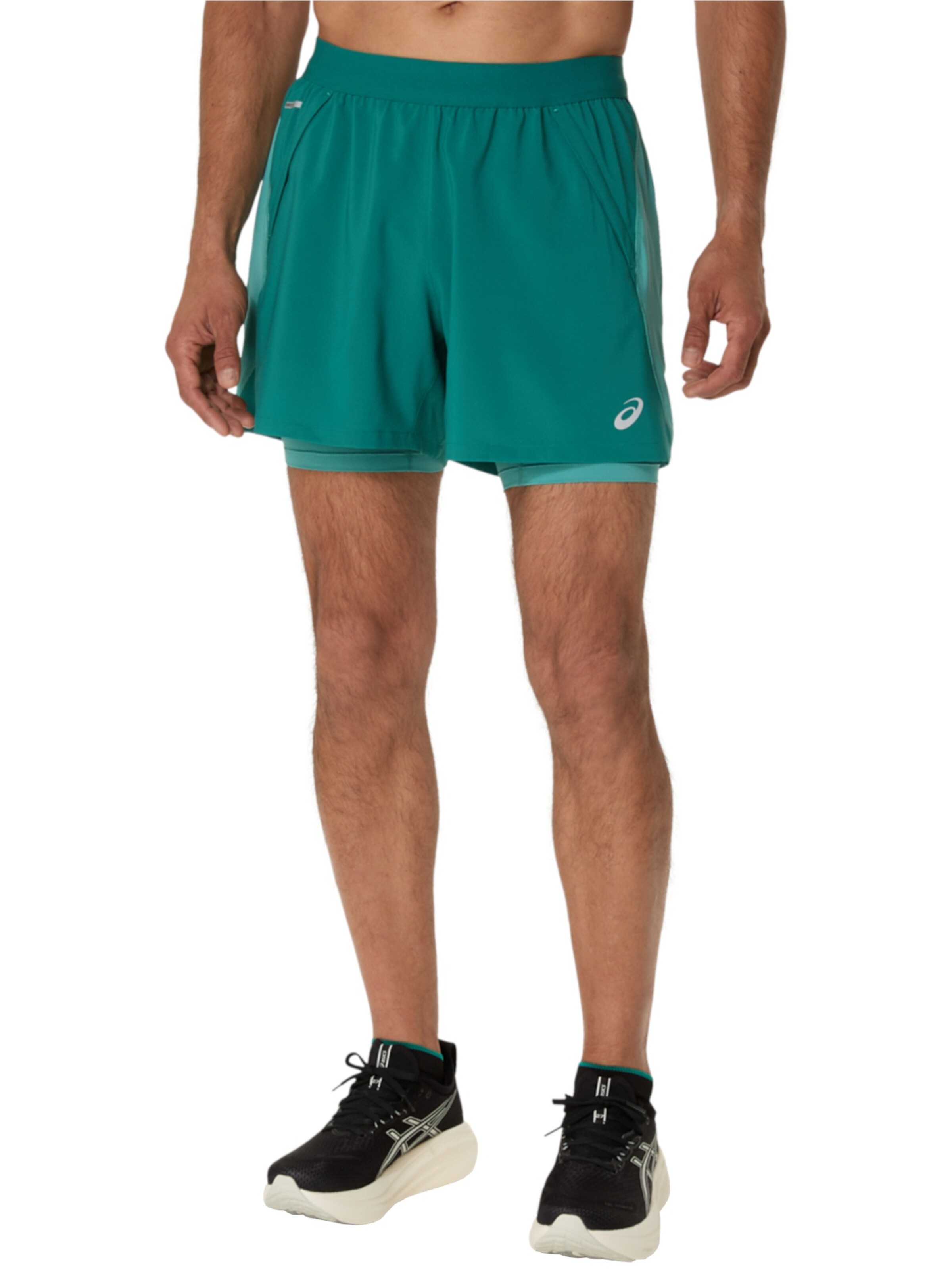 ASICS Regular Sporthose 'Road'‌‌‌‌‌‌ in Grün: Vorderseite