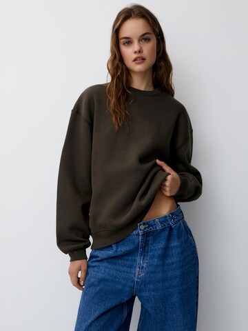 Pull&Bear Mikina - Zelená: predná strana