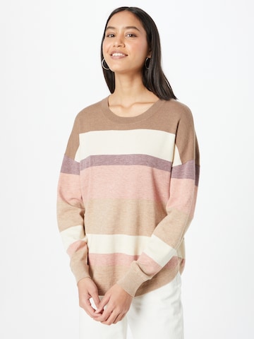 Fransa Sweater 'EMBELANGE' in Brown: front