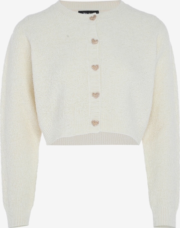 myMo at night Knit Cardigan in White: front