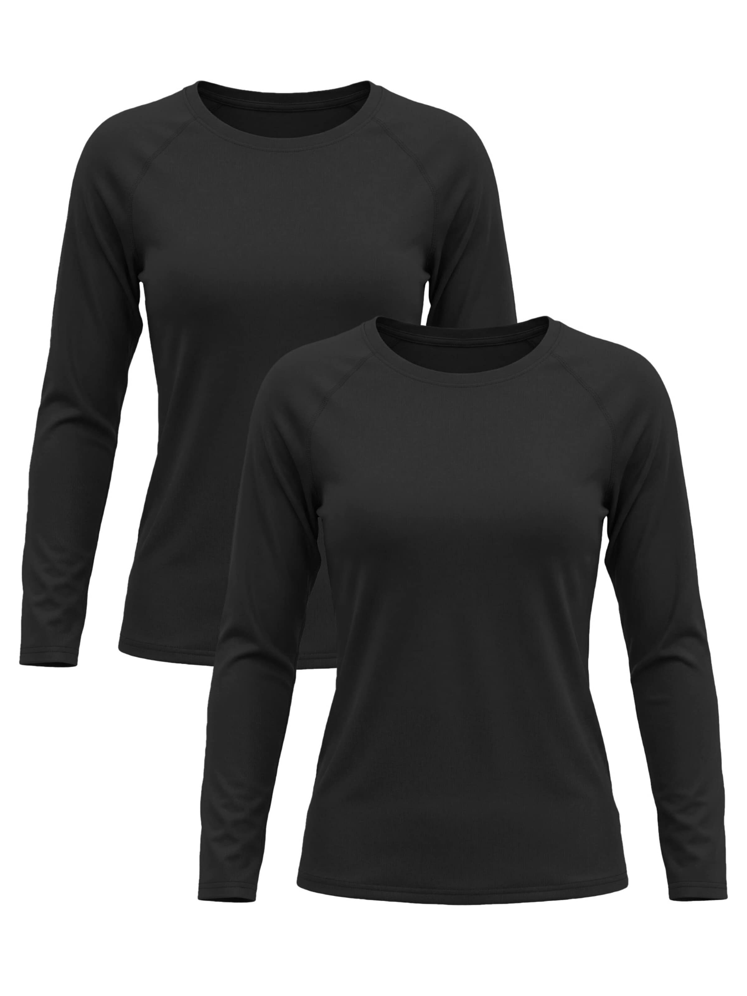 MEETWEE Shirt '2-Pack UV Protection Shirt' in Zwart: voorkant