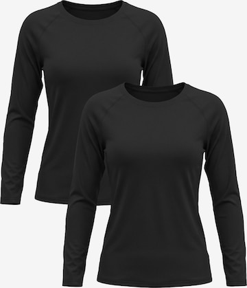 MEETWEE Shirt '2-Pack UV Protection Shirt' in Zwart: voorkant