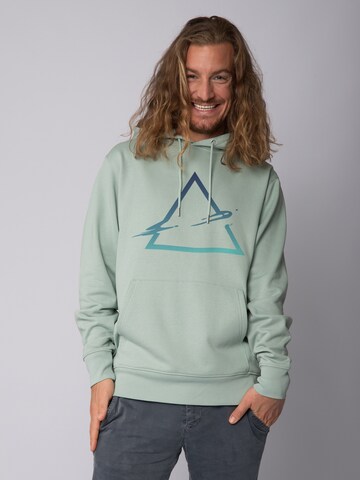 Sweat-shirt 'Triangle' Watapparel en vert : devant