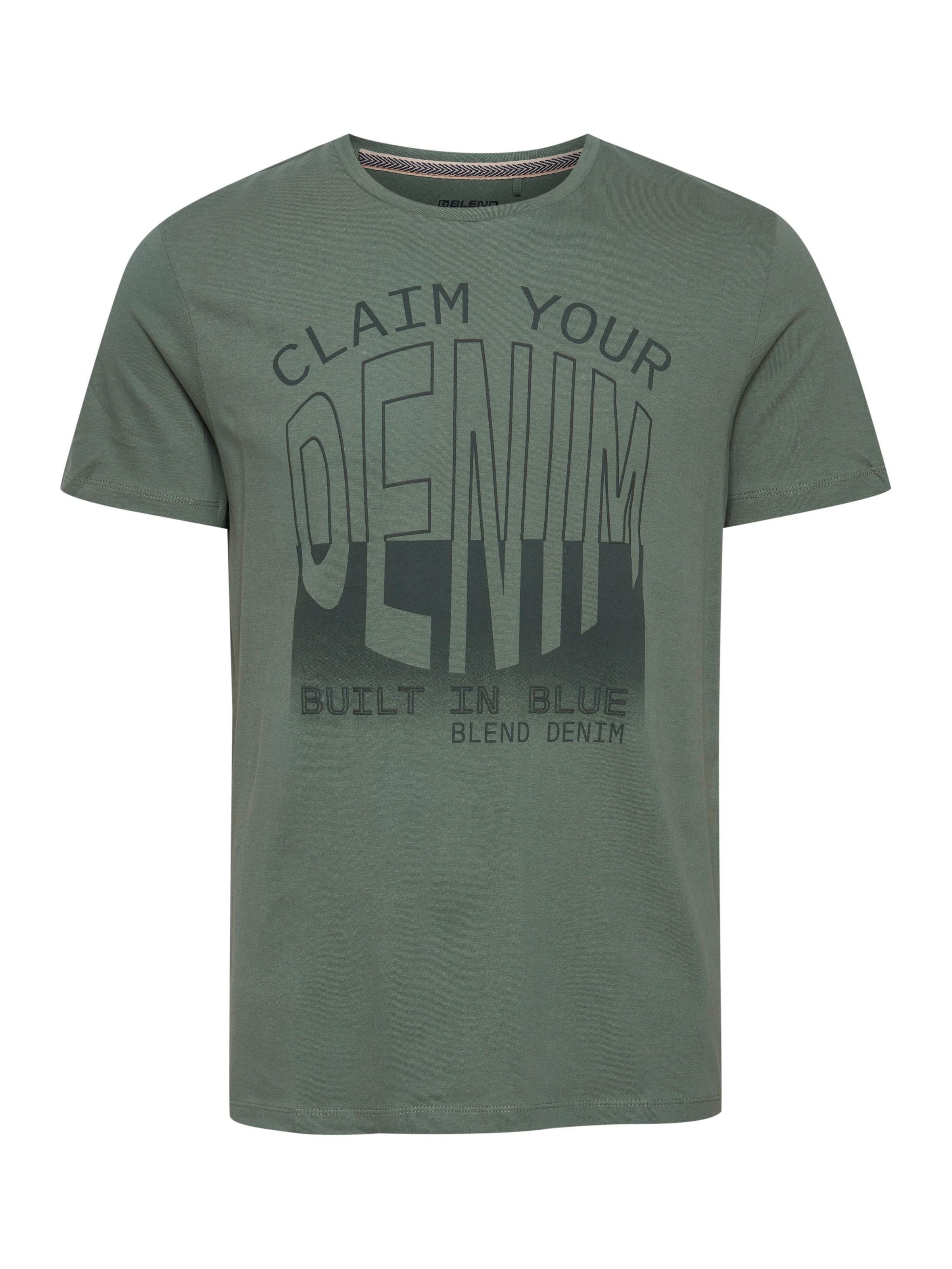 BLEND Shirt ' Tee 20714241 ' in Green: front