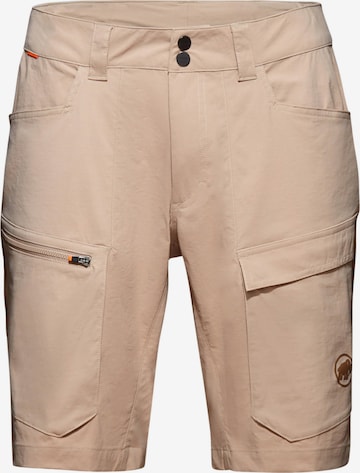 MAMMUT Regular Outdoor Pants 'Zinal ' in Beige: front