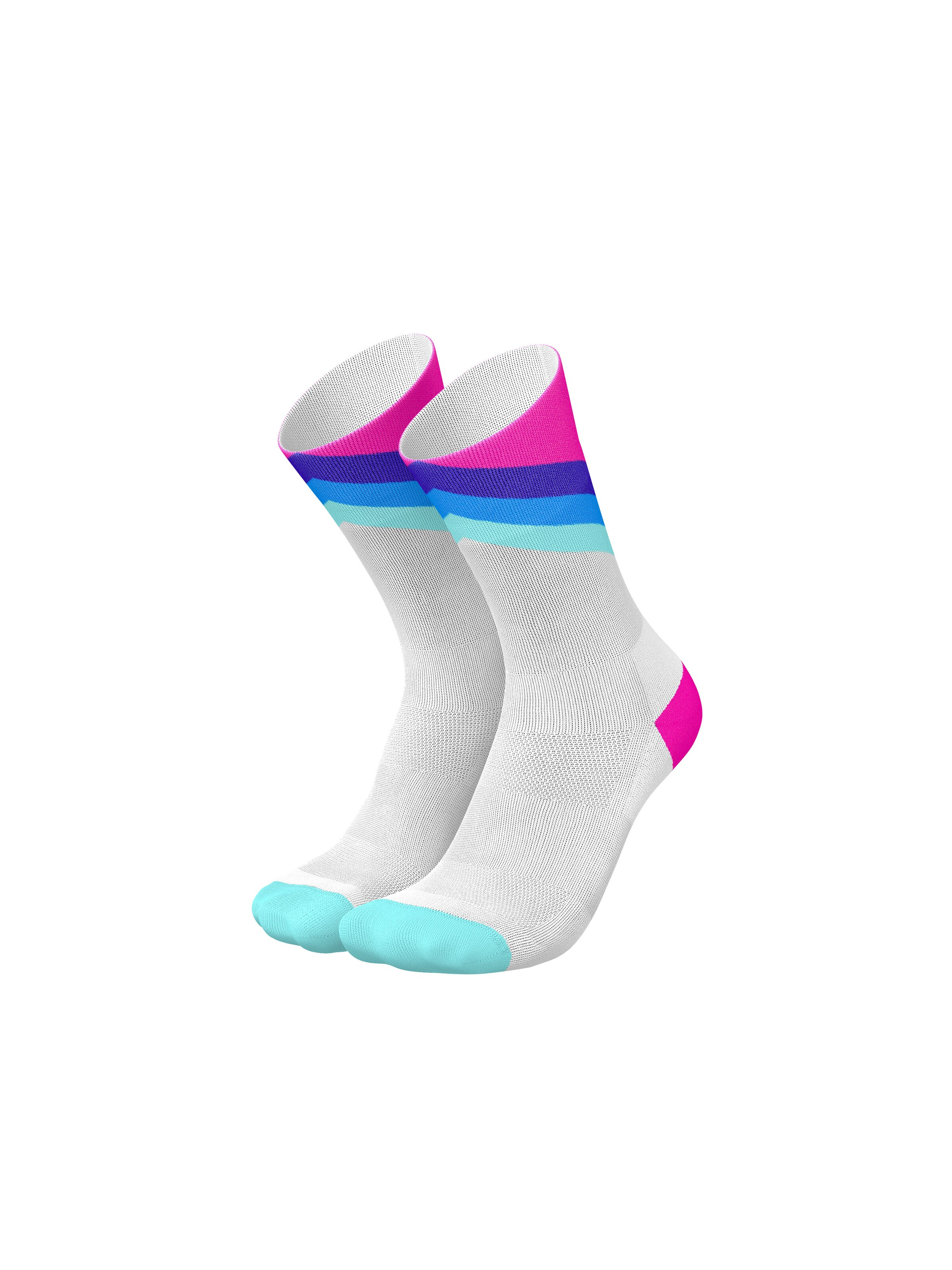 INCYLENCE Athletic Socks 'GRADES' in Pink: front