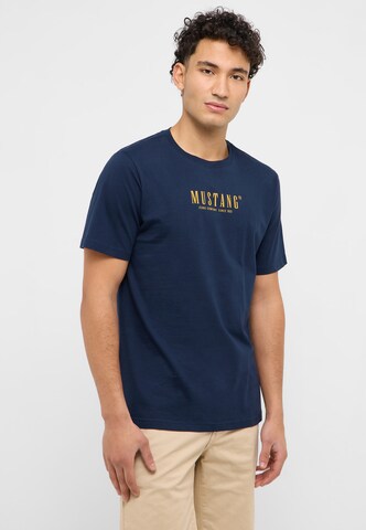 MUSTANG T-Shirt 'Style Austin' in Blau: Vorderseite