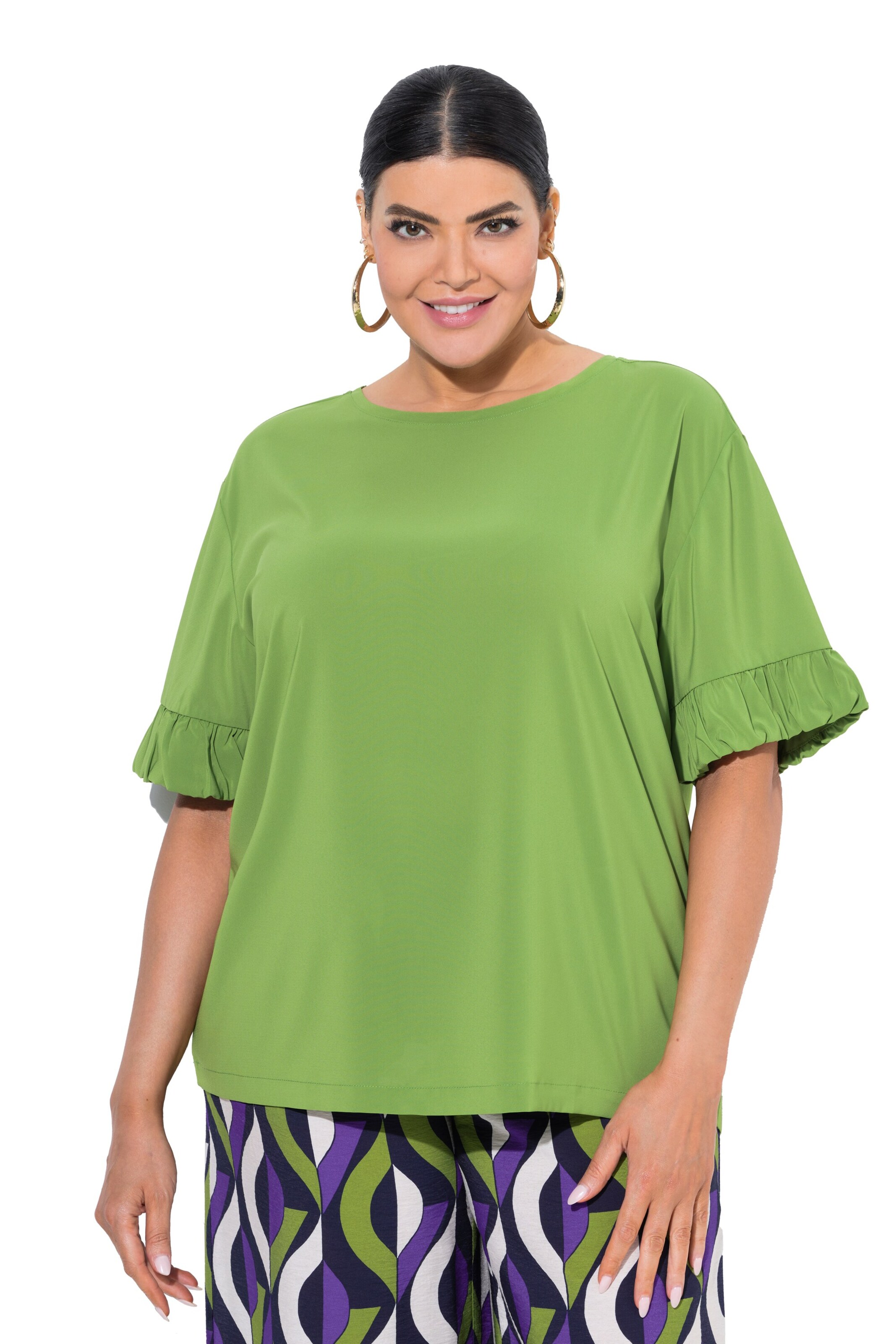 Ulla Popken Shirt in Grün: Vorderseite