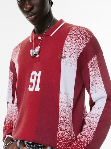 Pull&Bear Trui 'STWD' in Rood
