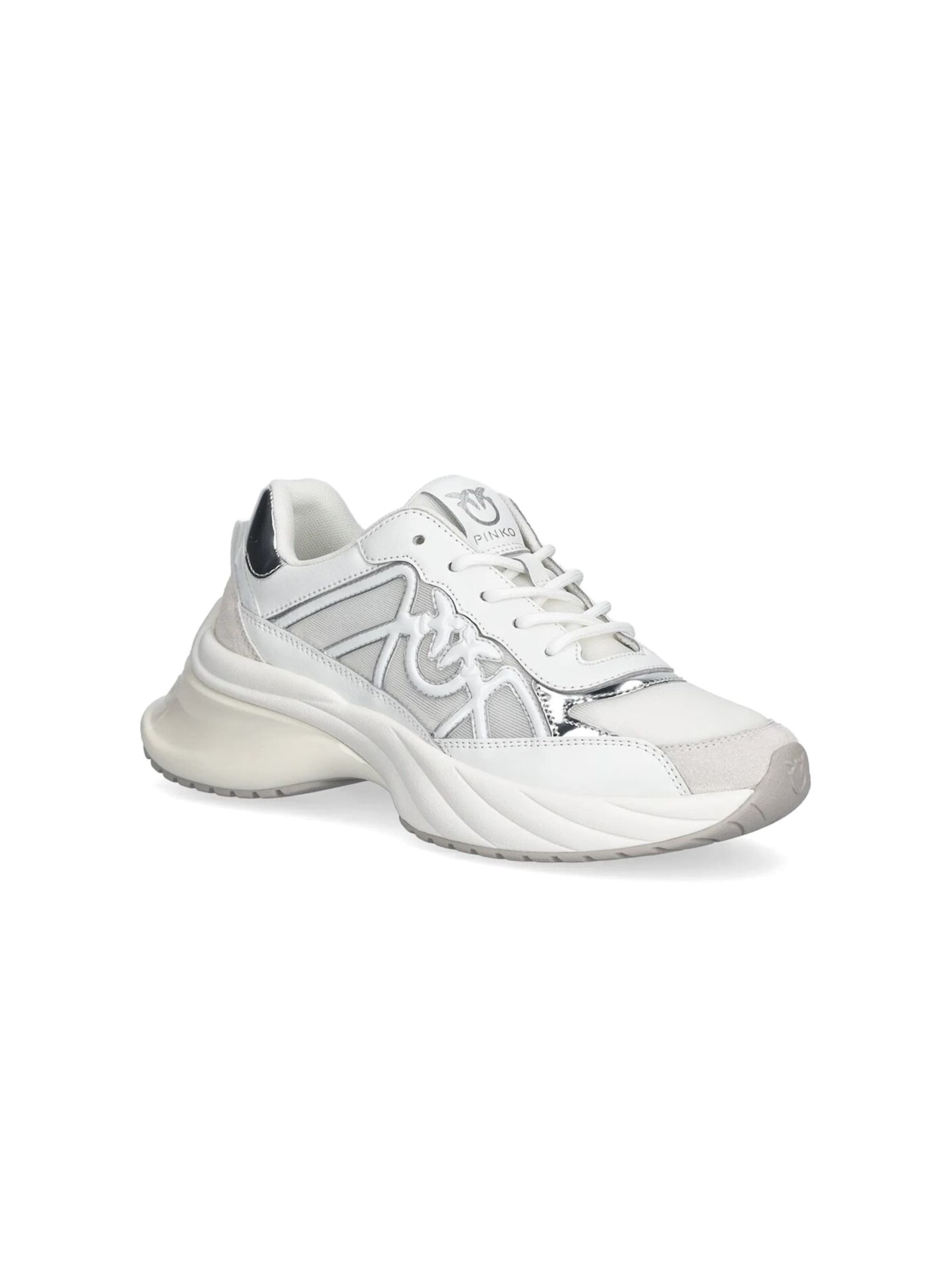PINKO Sneaker low 'Ariel 33 - Sneaker Calf Leather/Net/Cow Suede'‌ in Weiß: Vorderseite