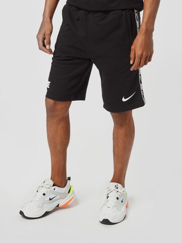 Nike Sportswear Обычный Штаны в Черный: спереди