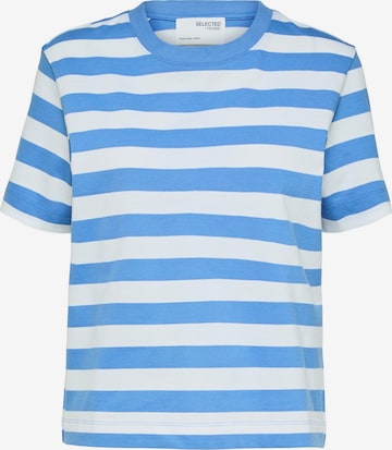 T-shirt SELECTED FEMME en bleu : devant