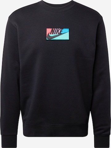 Bluză de molton 'CLUB+' de la Nike Sportswear pe negru: față