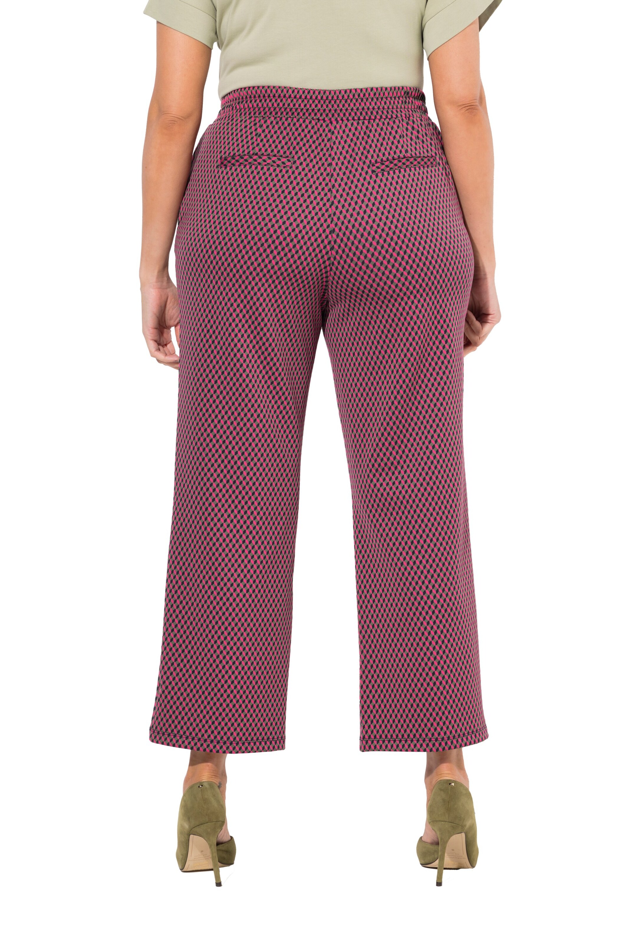 Ulla Popken Regular Trousers in Pink