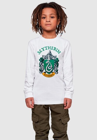 ABSOLUTE CULT Shirt 'Harry Potter - Slytherin Crest' in White: front