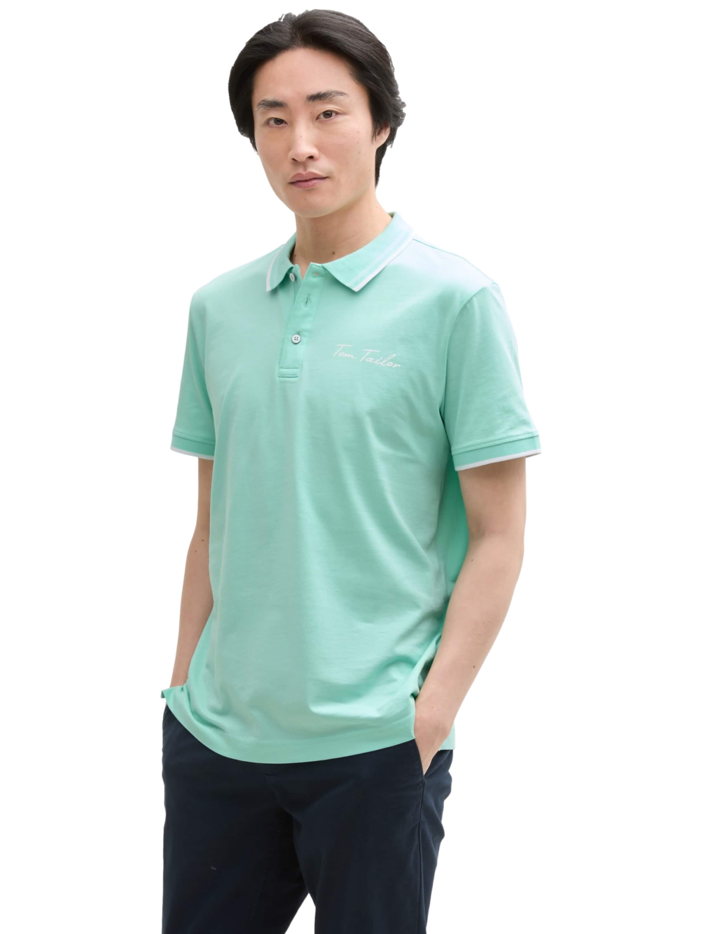 T-Shirt TOM TAILOR en vert : devant