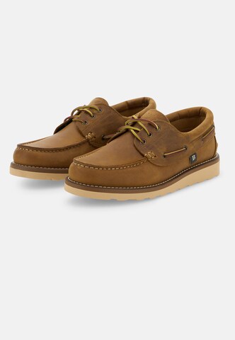 Boggi Milano Classic Flats in Brown: front