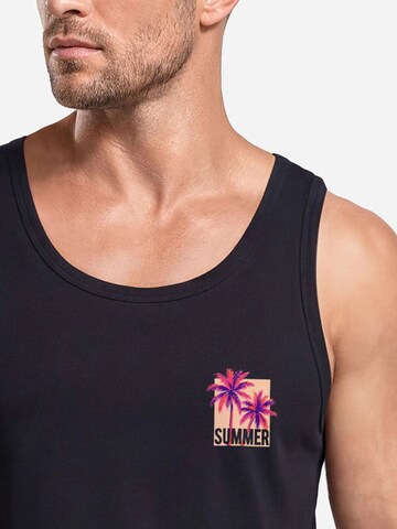 Neverless Shirt 'Palme Summer' in Black