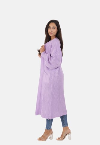 Elara Gebreide mantel in Lila