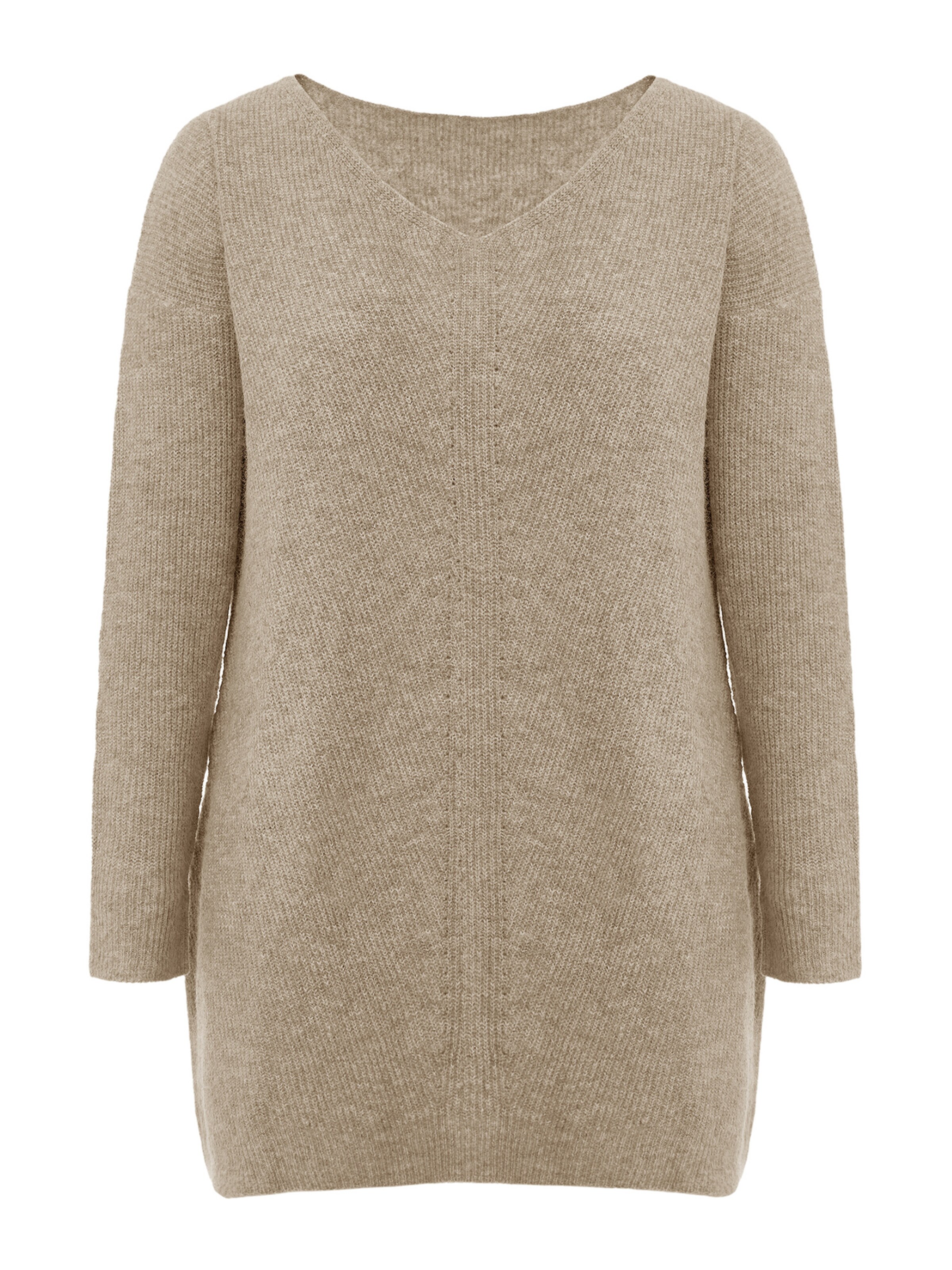 Imily Bela Pletena obleka | progasto bež barva, Prikaz izdelka