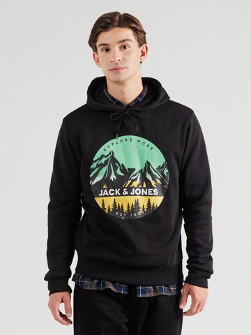 JACK & JONES Mikina 'JWHPEAK' – černá: přední strana