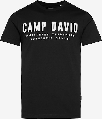 CAMP DAVID Shirt in Black: front