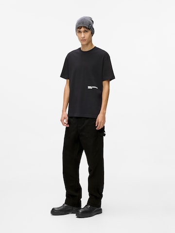 juoda KARL LAGERFELD JEANS Standartinis Kelnės: priekis