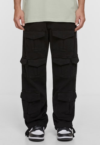 Loosefit Pantalon cargo MJ Gonzales en noir : devant