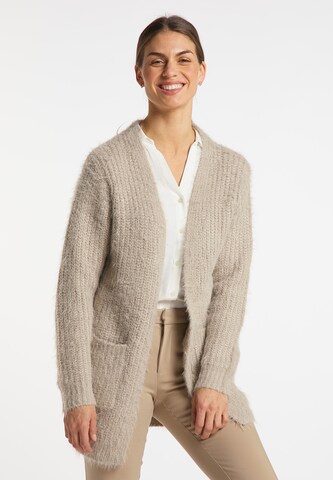 usha WHITE LABEL Knit Cardigan in Beige: front