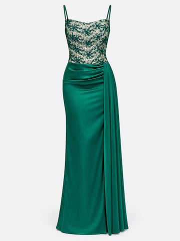 Ombre Abendkleid‌‌‌‌‌‌‌‌‌ in Grün: Vorderseite