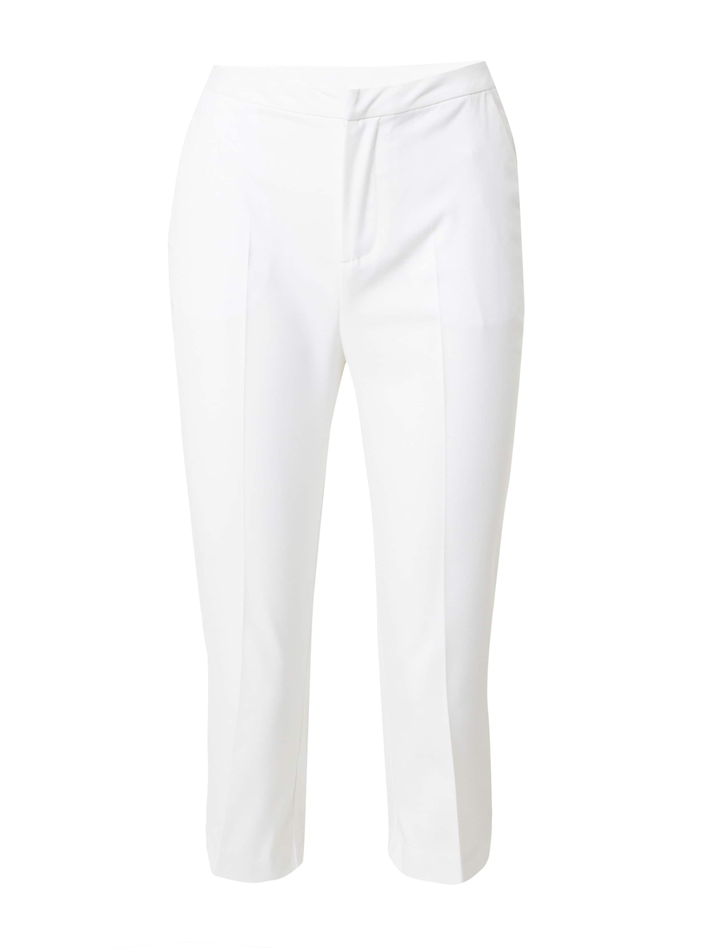 Bella x ABOUT YOU Regular Pleated Pants 'Carmen' in White: front