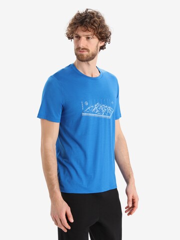 ICEBREAKER Funkční tričko 'Alps' – modrá: přední strana