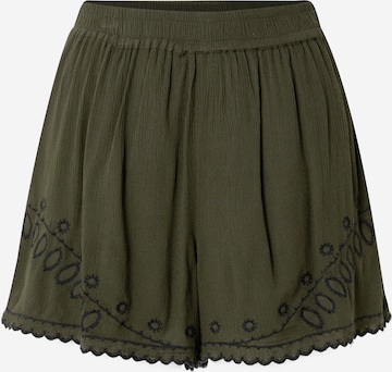 ABOUT YOU Wide Leg Shorts 'Marit' in Grün: predná strana