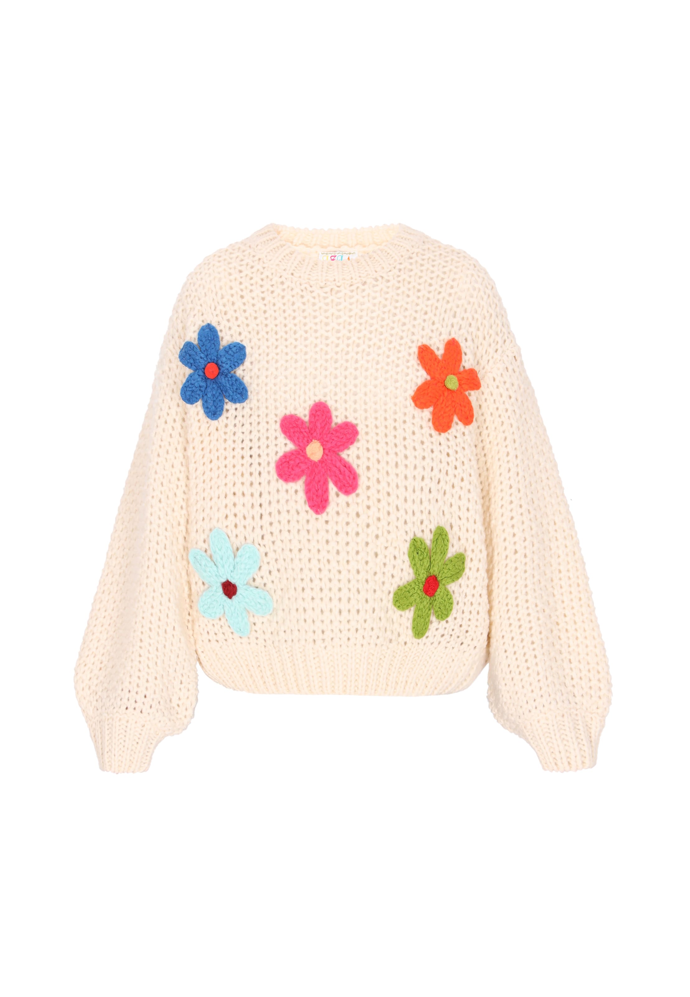 IZIA - Pullover oversized em branco: frente