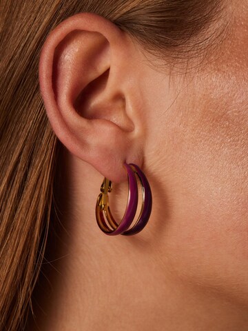 Boucles d'oreilles Lucardi en or : devant
