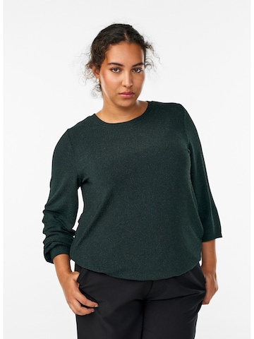 Zizzi Blouse 'Cadiana' in Groen: voorkant