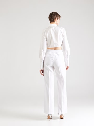 Tally Weijl Loose fit Pleat-Front Pants in White