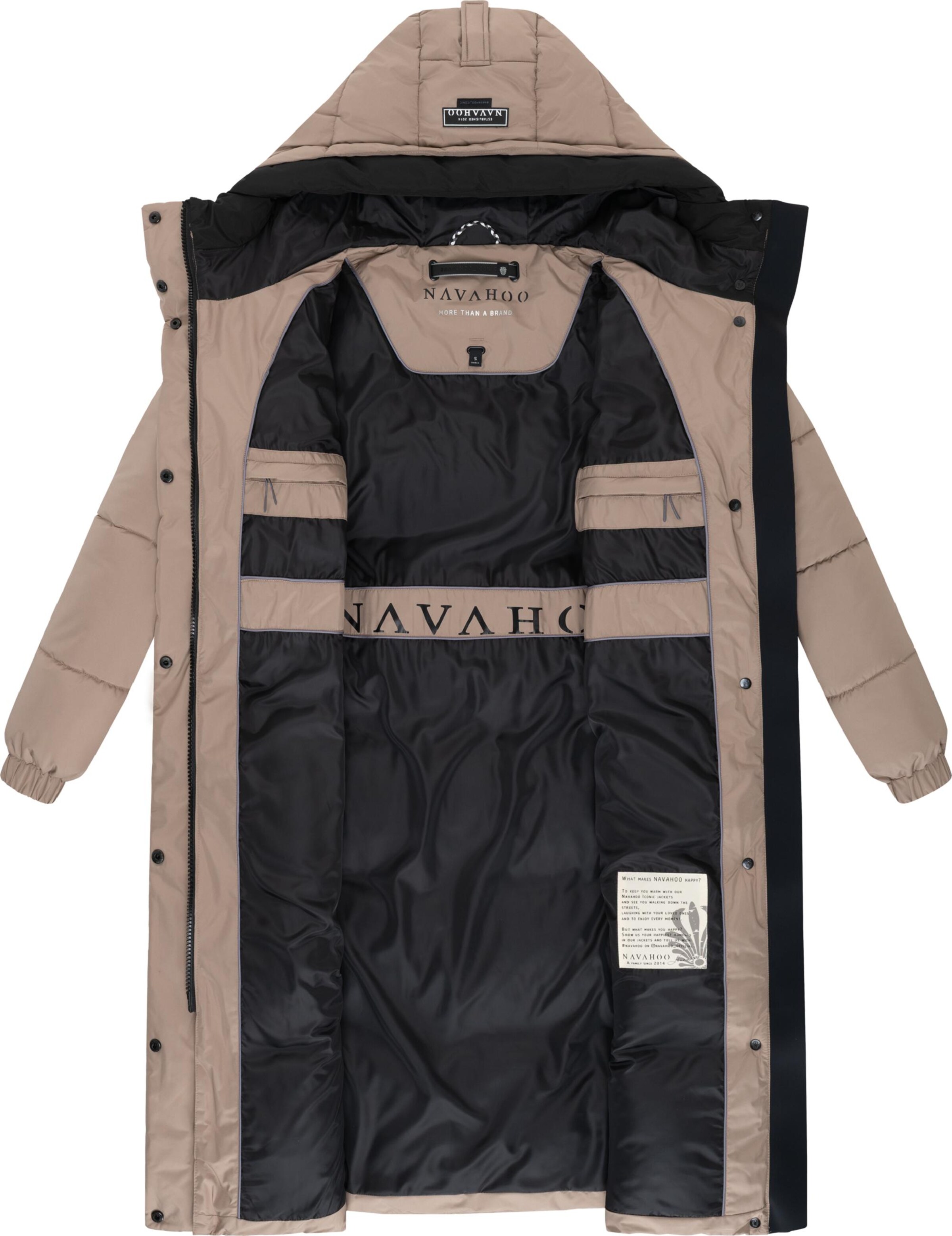 NAVAHOO Mantel 'Taublüte XIV' in Beige